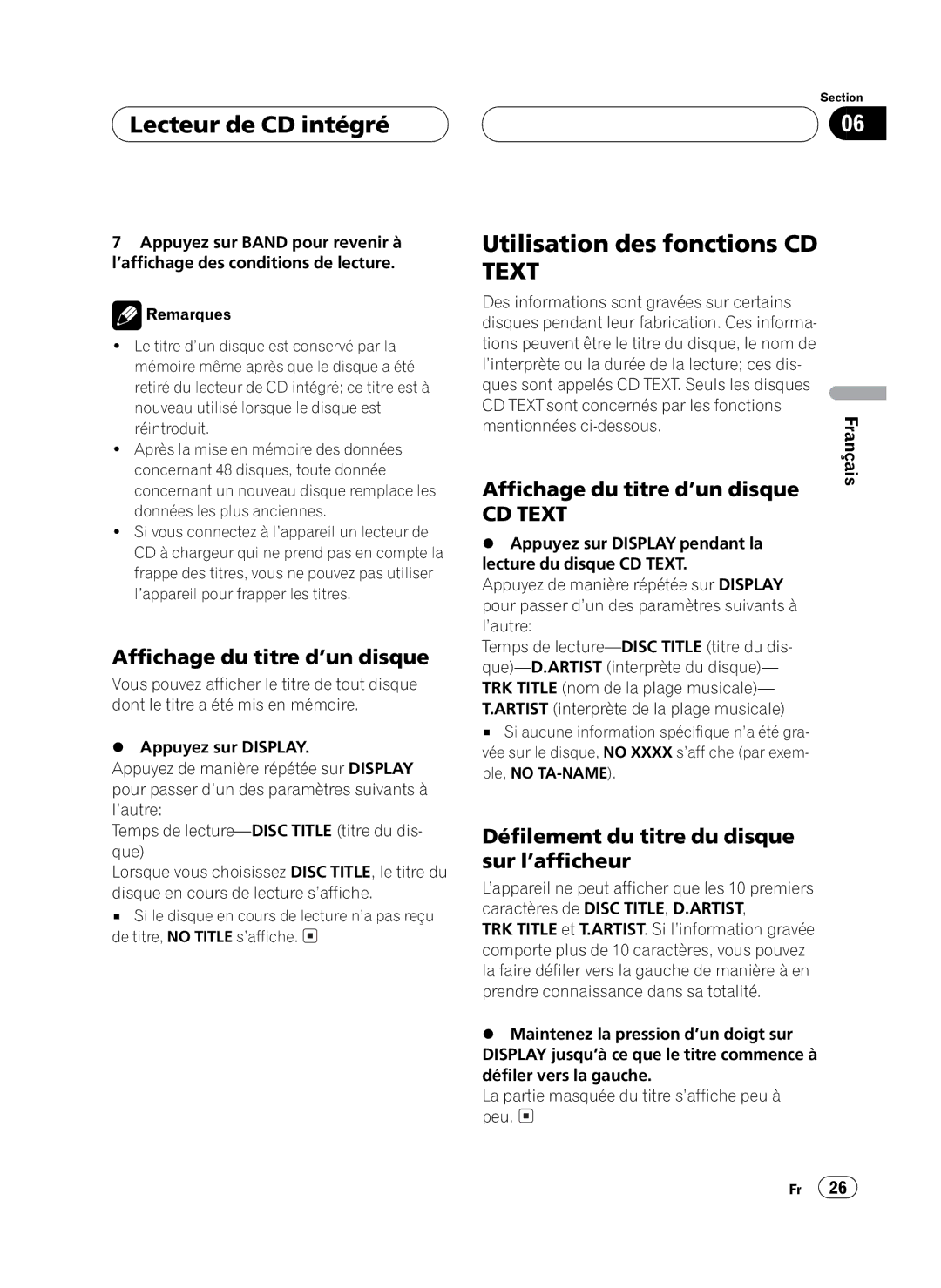 Pioneer FH-P4100 operation manual 