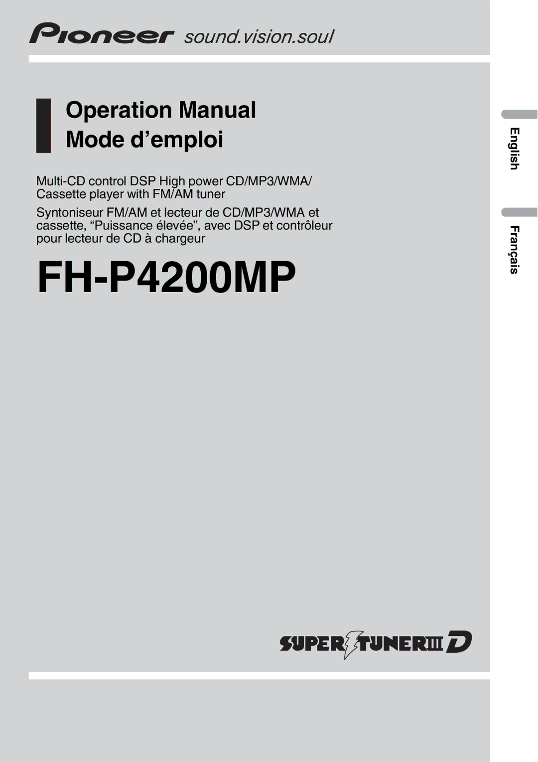 Pioneer FH-P4200MP operation manual 