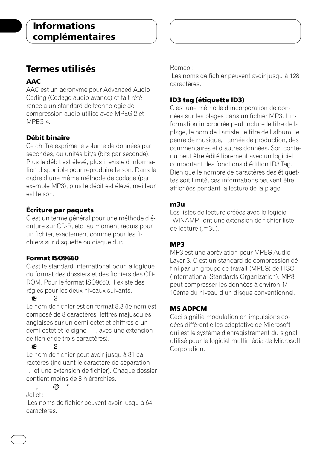 Pioneer FH-P4200MP operation manual 