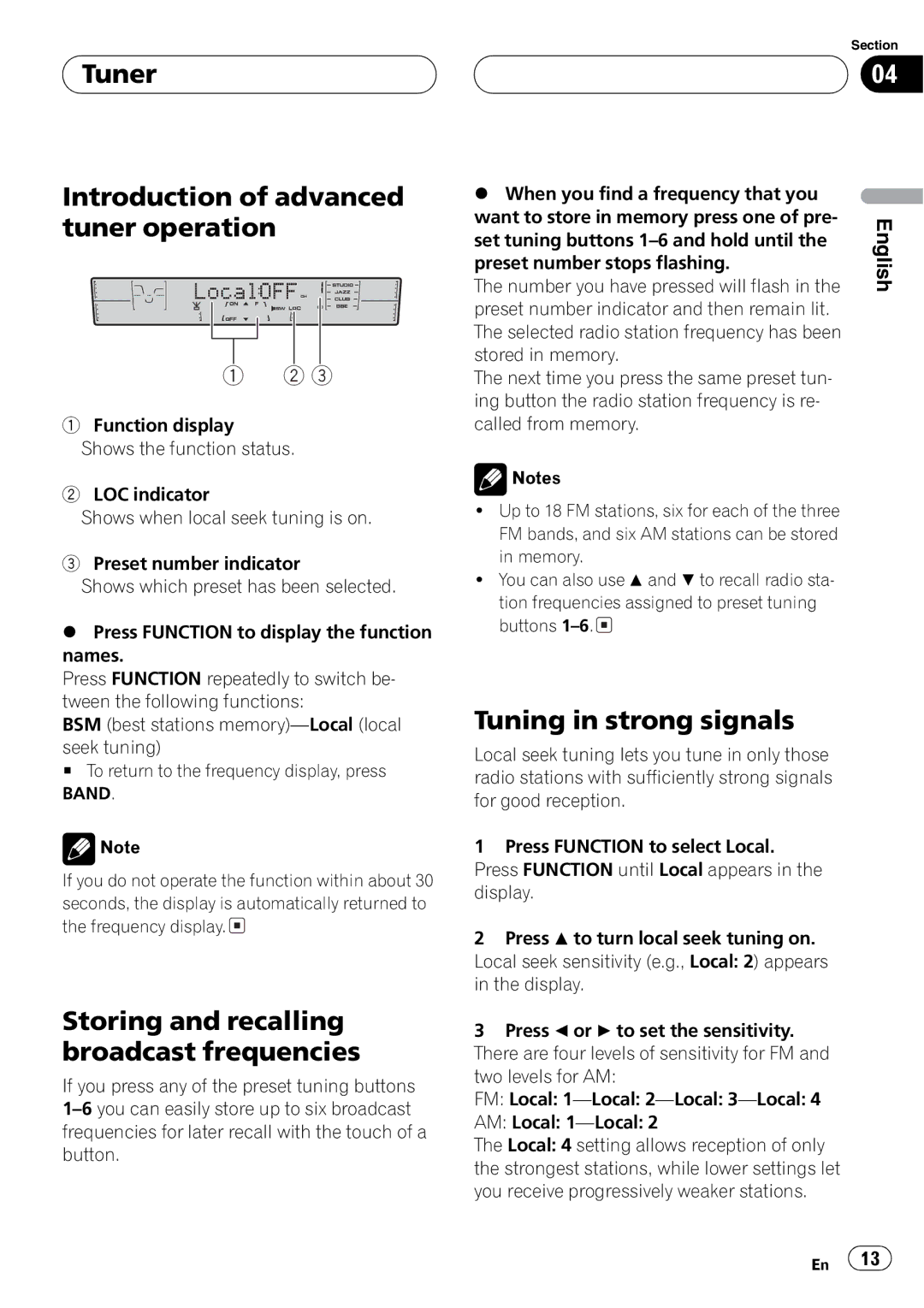 Pioneer FH-P4200MP operation manual 