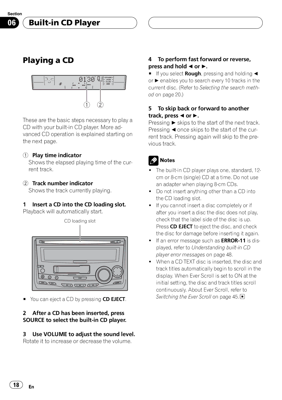 Pioneer FH-P4200MP operation manual 