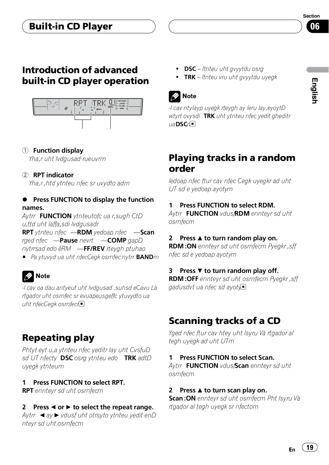 Pioneer FH-P4200MP operation manual 