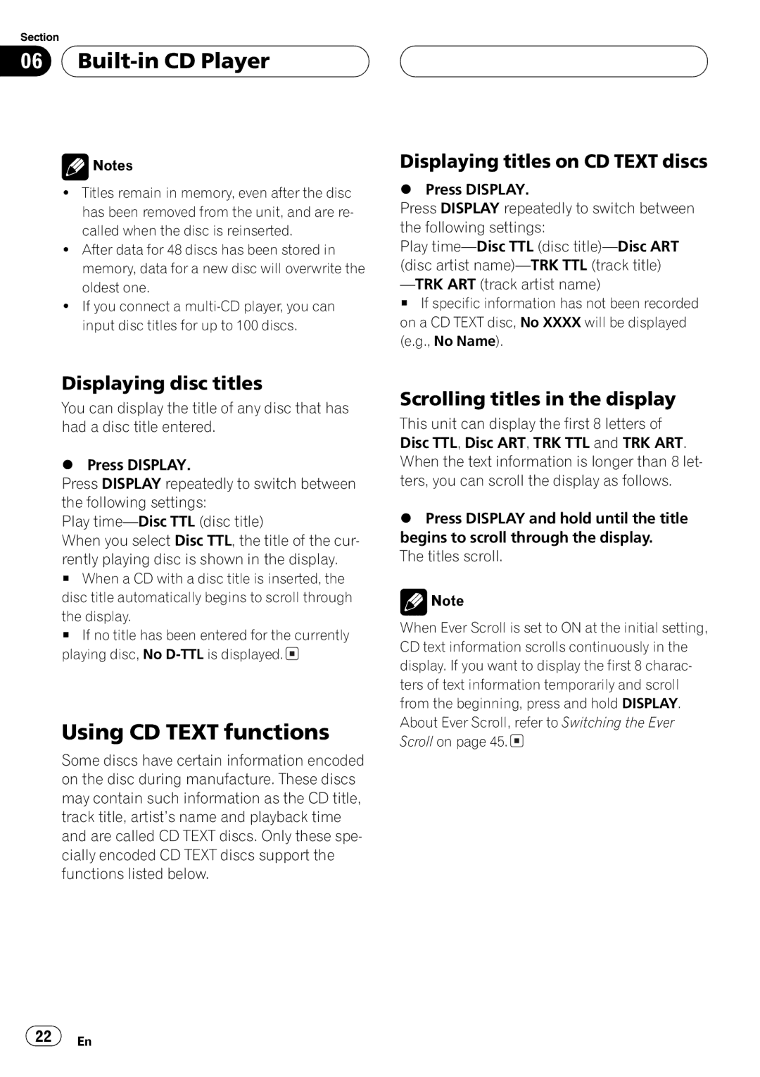 Pioneer FH-P4200MP operation manual 