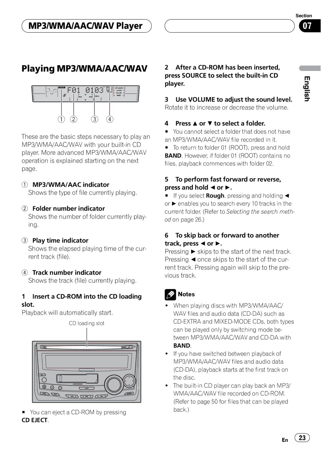 Pioneer FH-P4200MP operation manual 