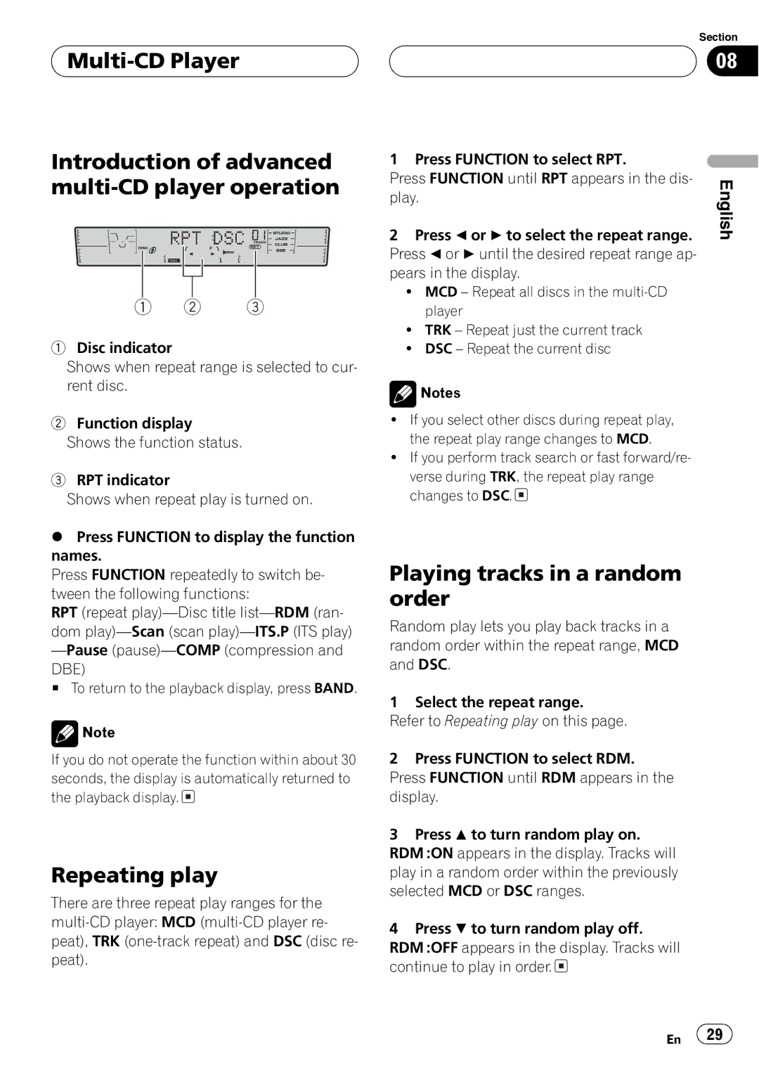 Pioneer FH-P4200MP operation manual 