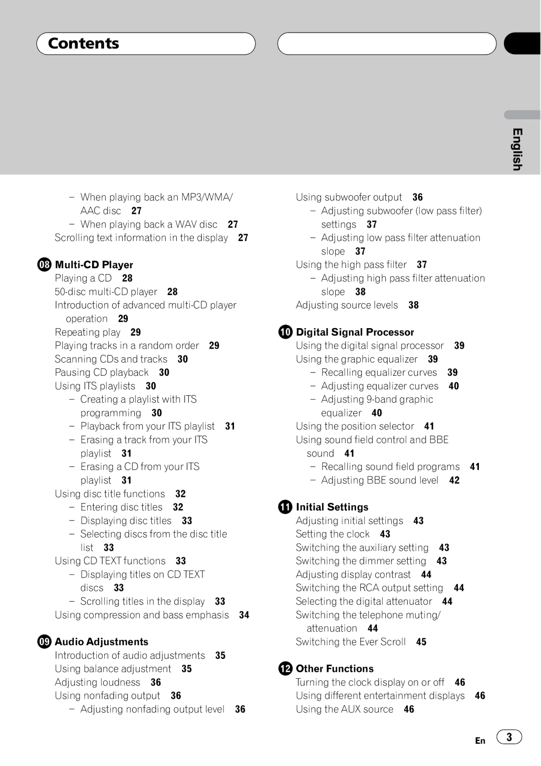 Pioneer FH-P4200MP operation manual 