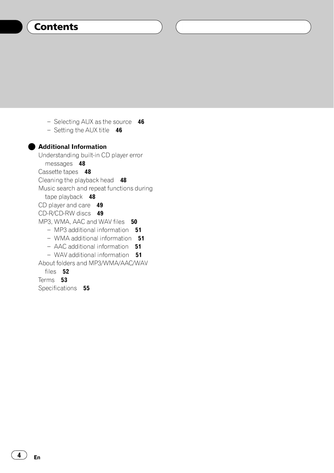 Pioneer FH-P4200MP operation manual 