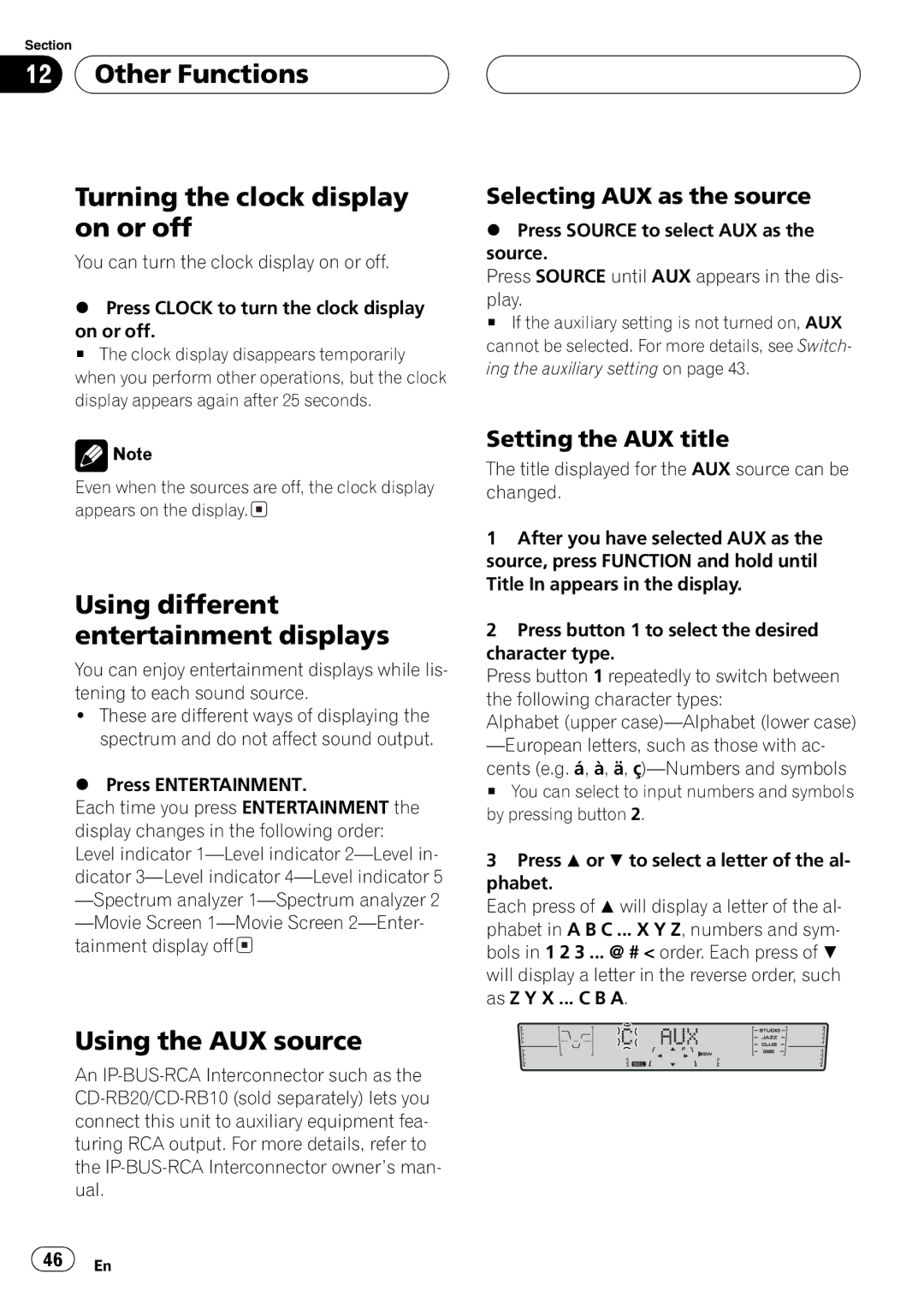 Pioneer FH-P4200MP operation manual 