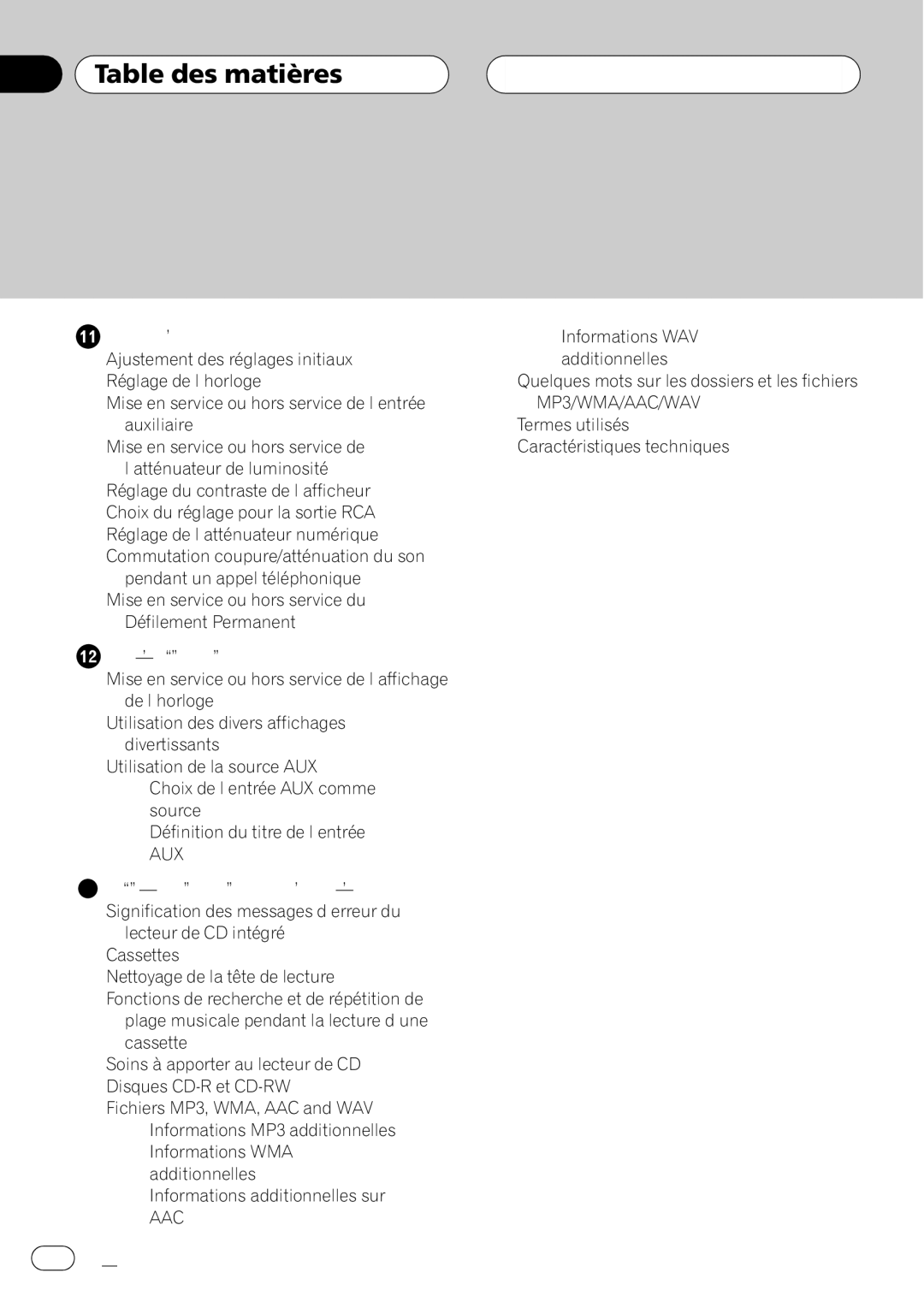 Pioneer FH-P4200MP operation manual 