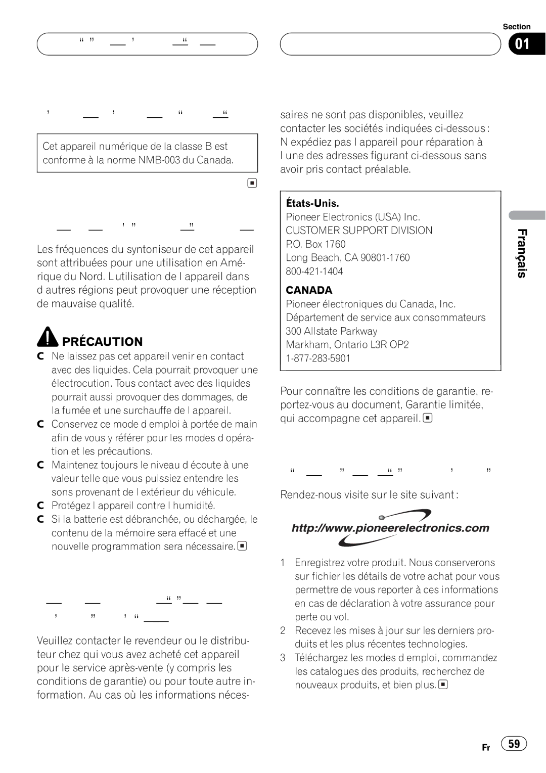 Pioneer FH-P4200MP operation manual 