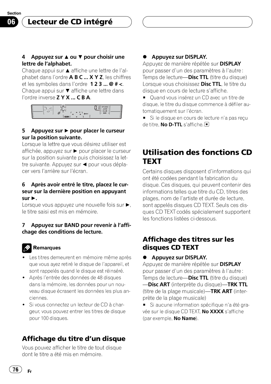 Pioneer FH-P4200MP operation manual 