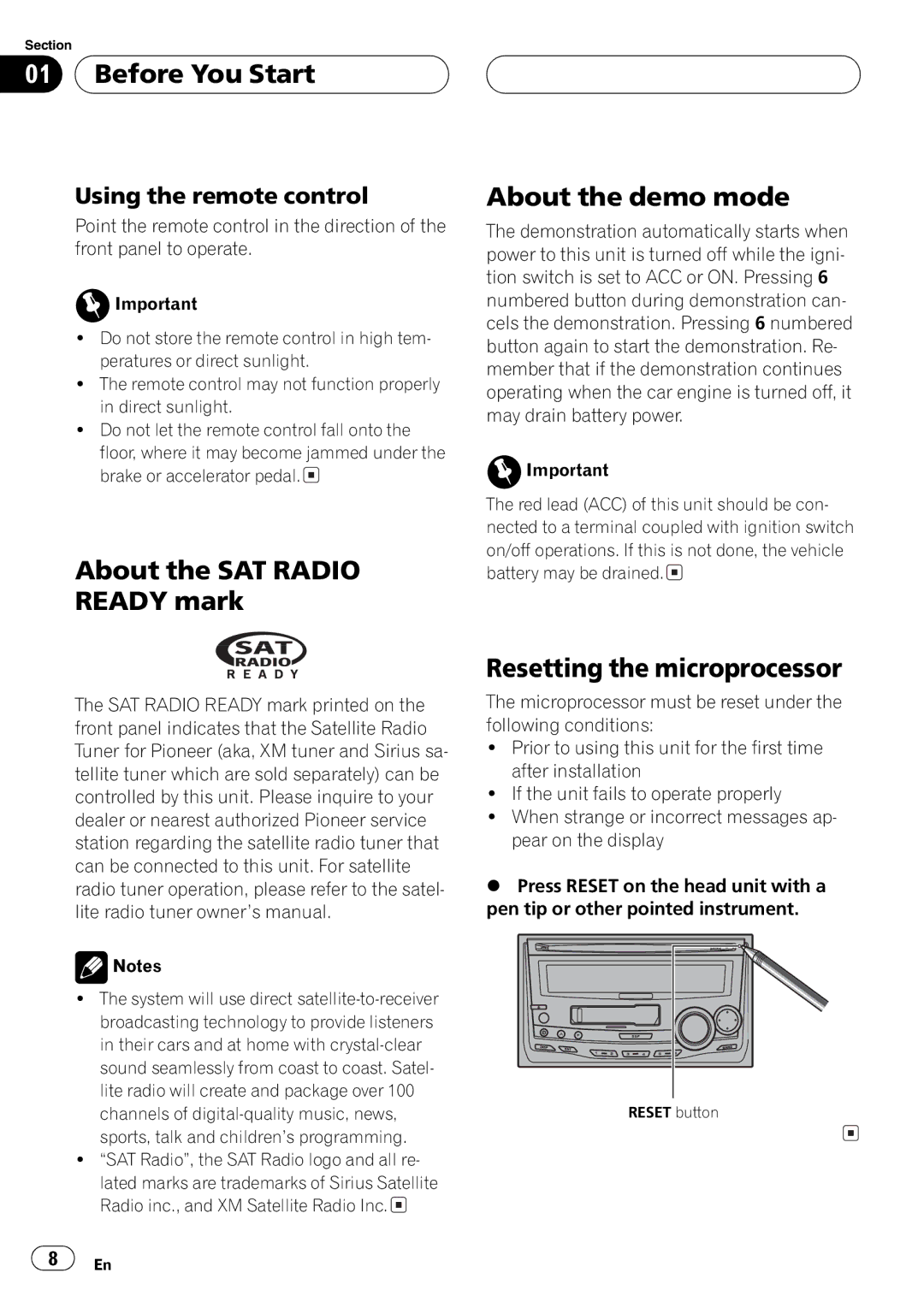 Pioneer FH-P4200MP operation manual 