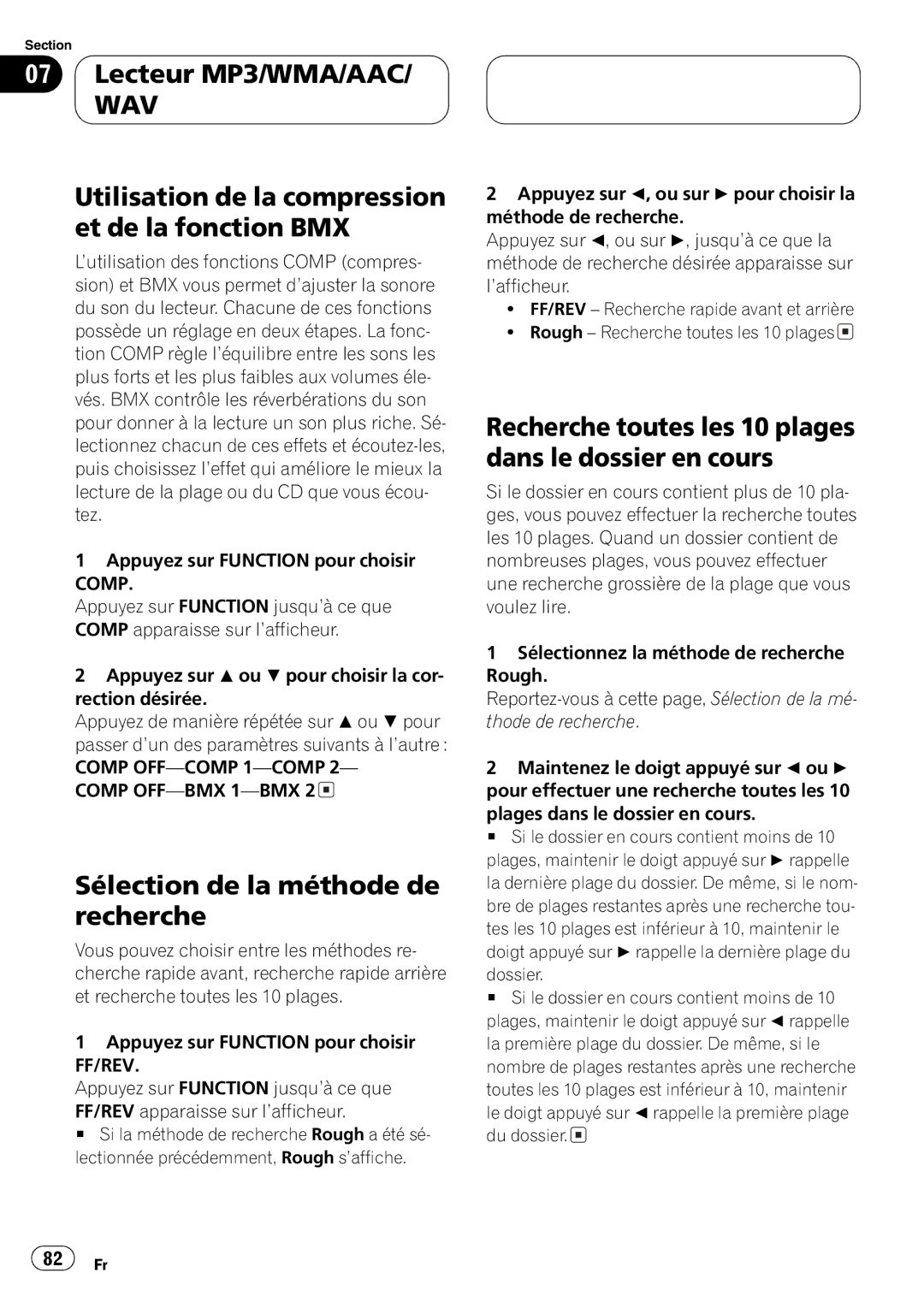 Pioneer FH-P4200MP operation manual 