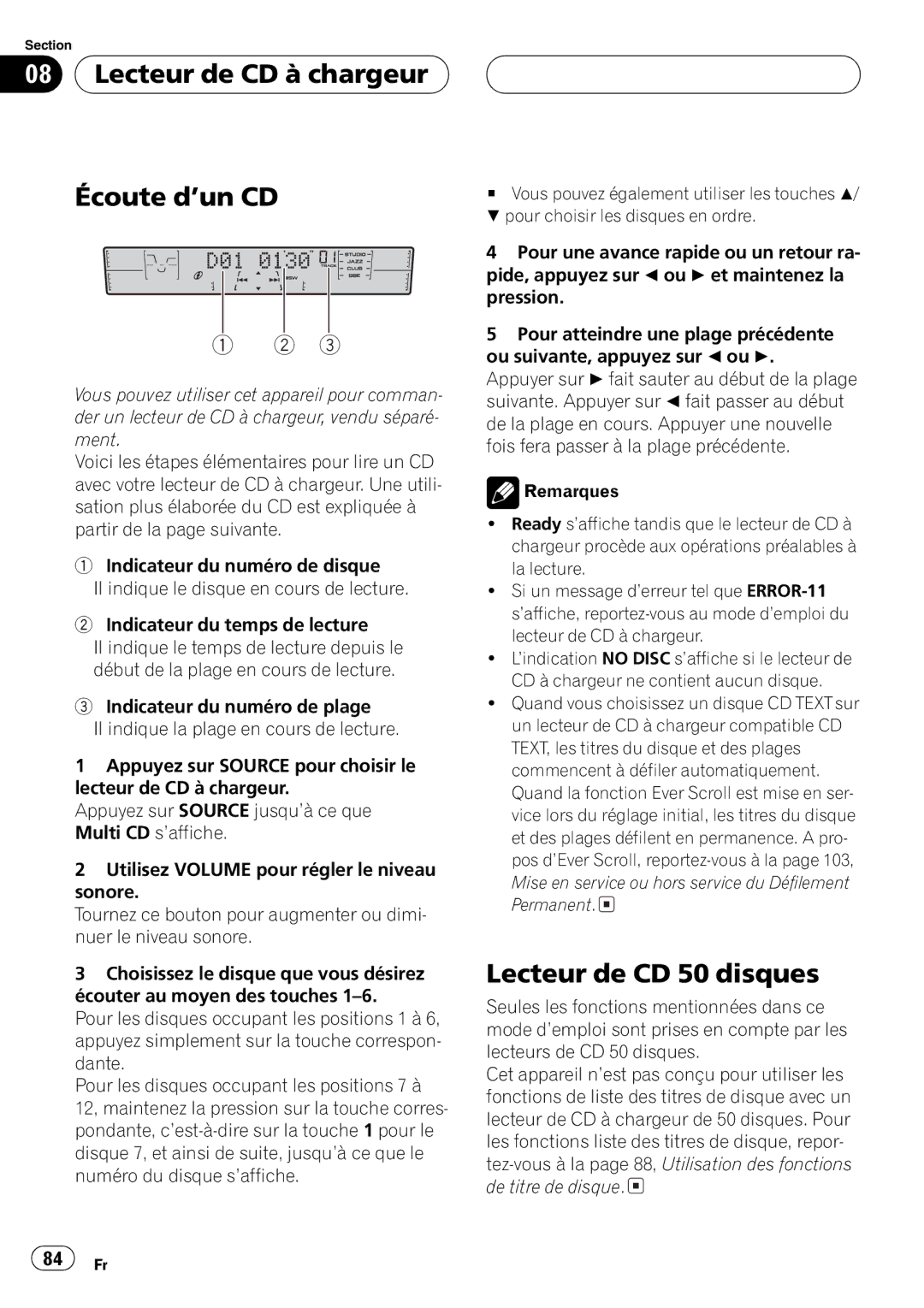 Pioneer FH-P4200MP operation manual 