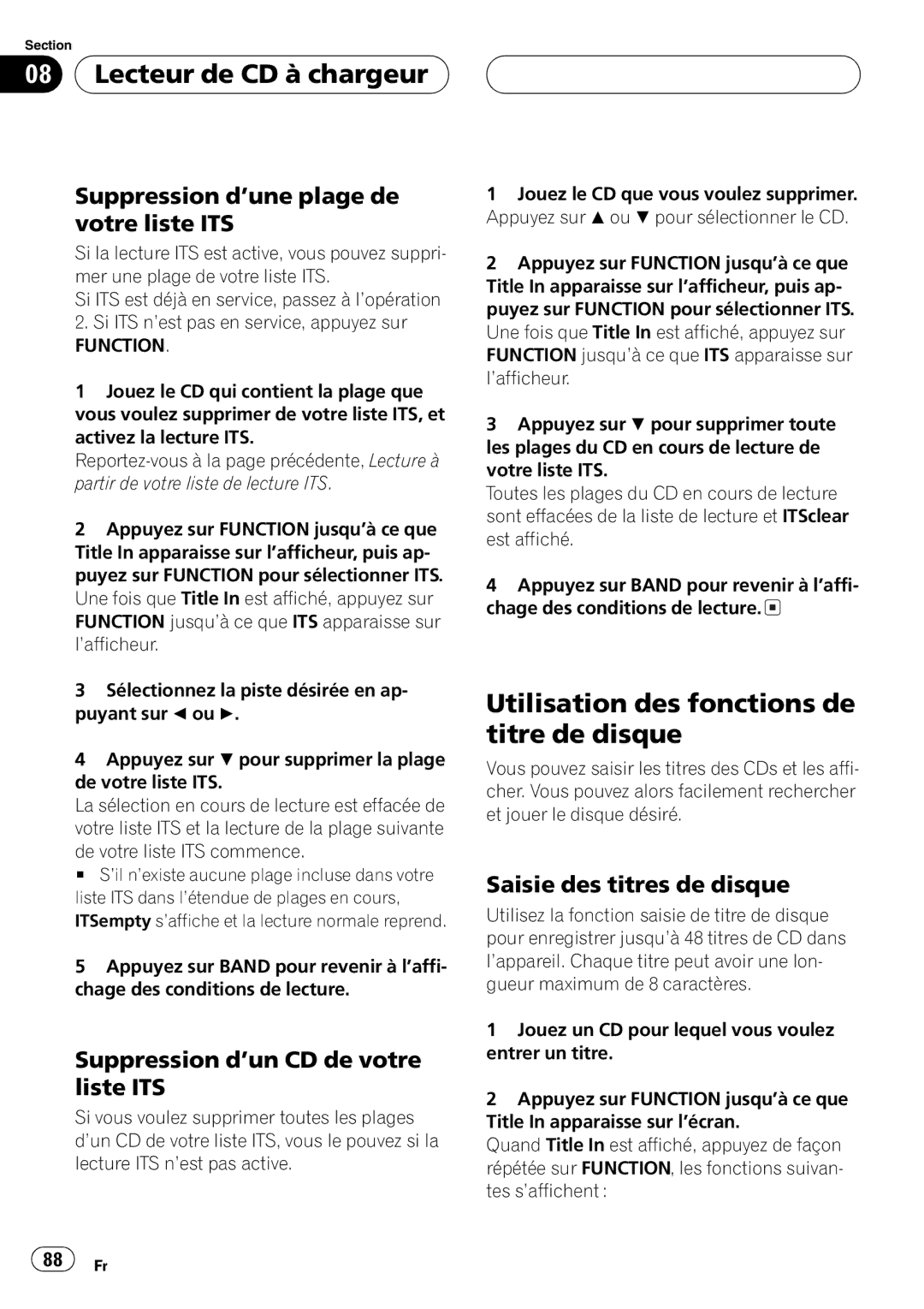 Pioneer FH-P4200MP operation manual 