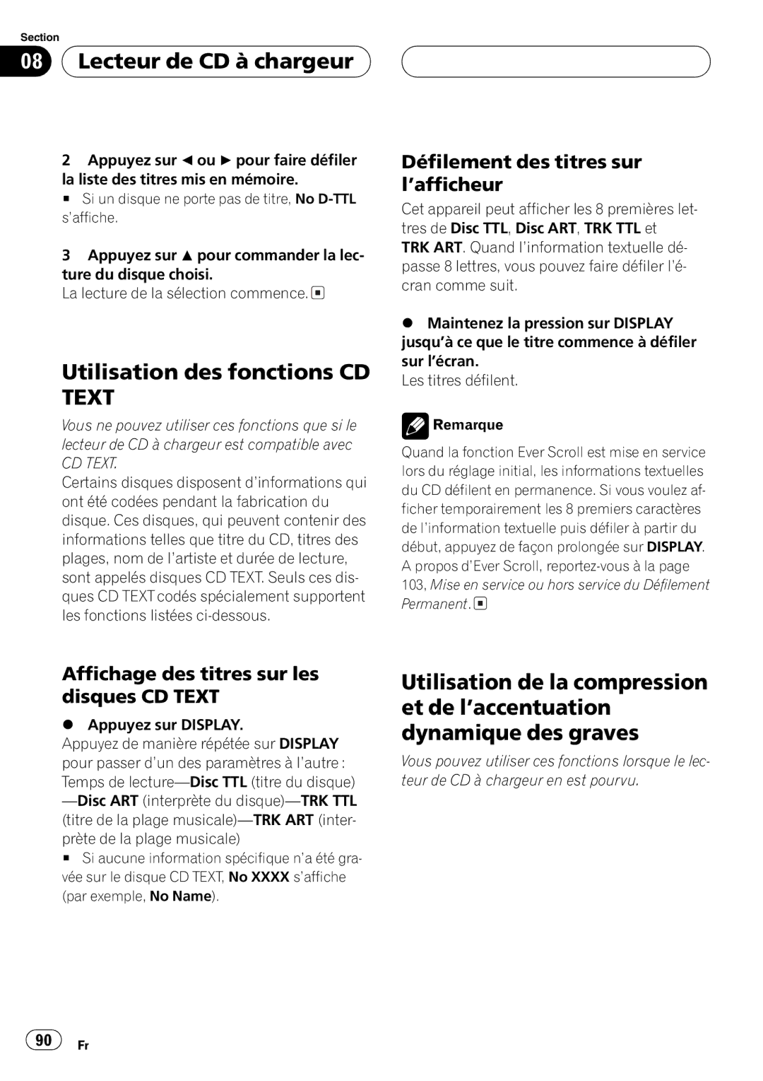 Pioneer FH-P4200MP operation manual 