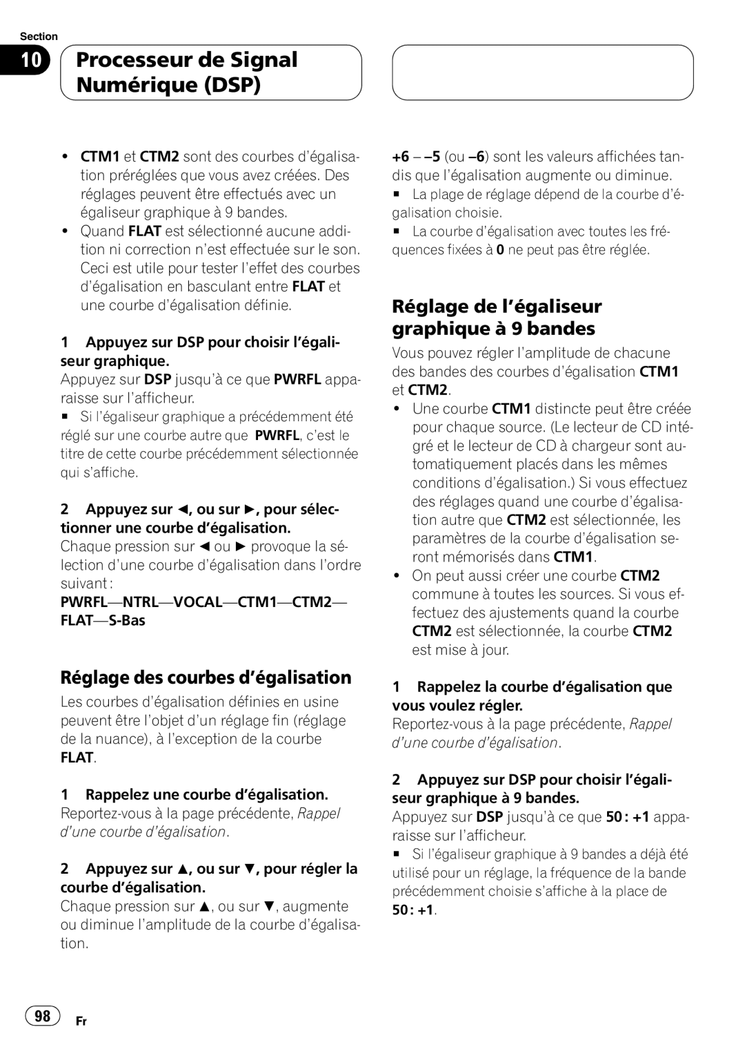 Pioneer FH-P4200MP operation manual 