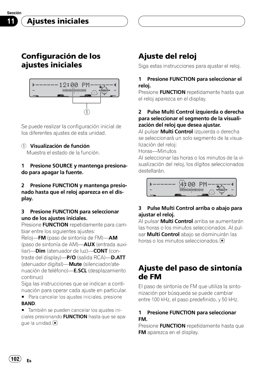 Pioneer FH-P5000MP operation manual + + 