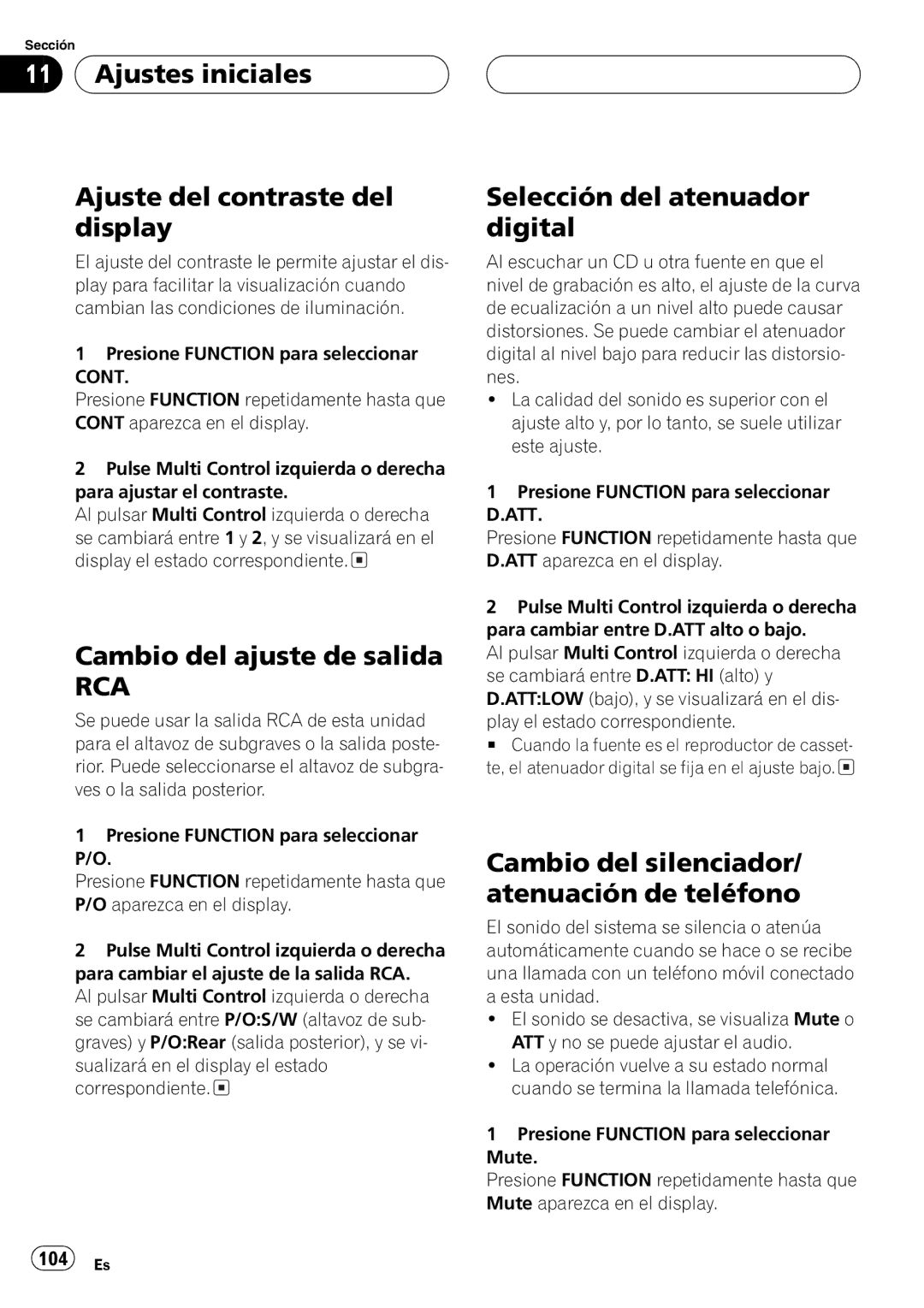 Pioneer FH-P5000MP operation manual 