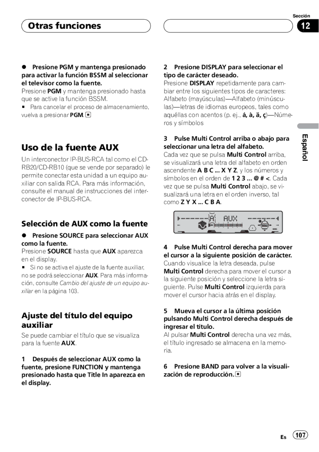 Pioneer FH-P5000MP operation manual + + 