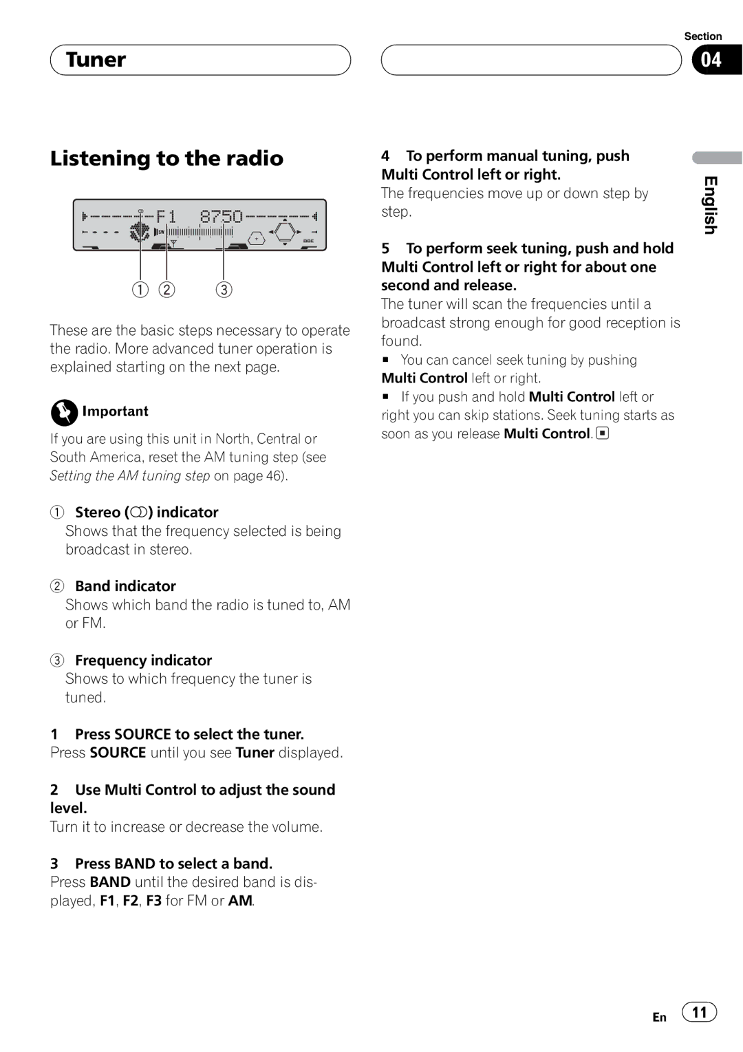 Pioneer FH-P5000MP operation manual 