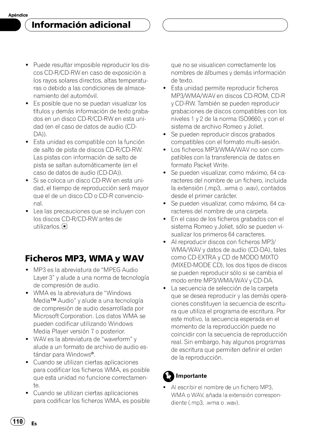 Pioneer FH-P5000MP operation manual 