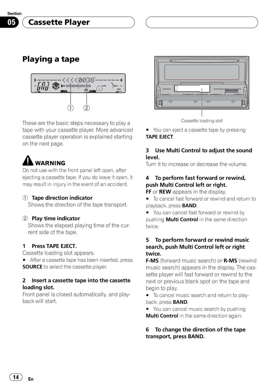 Pioneer FH-P5000MP operation manual 