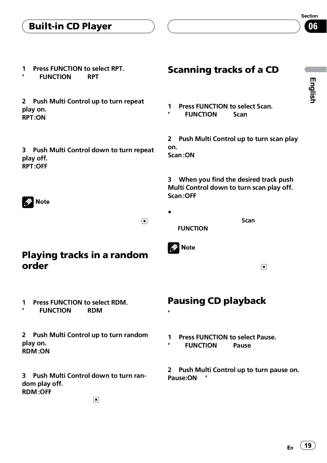 Pioneer FH-P5000MP operation manual 