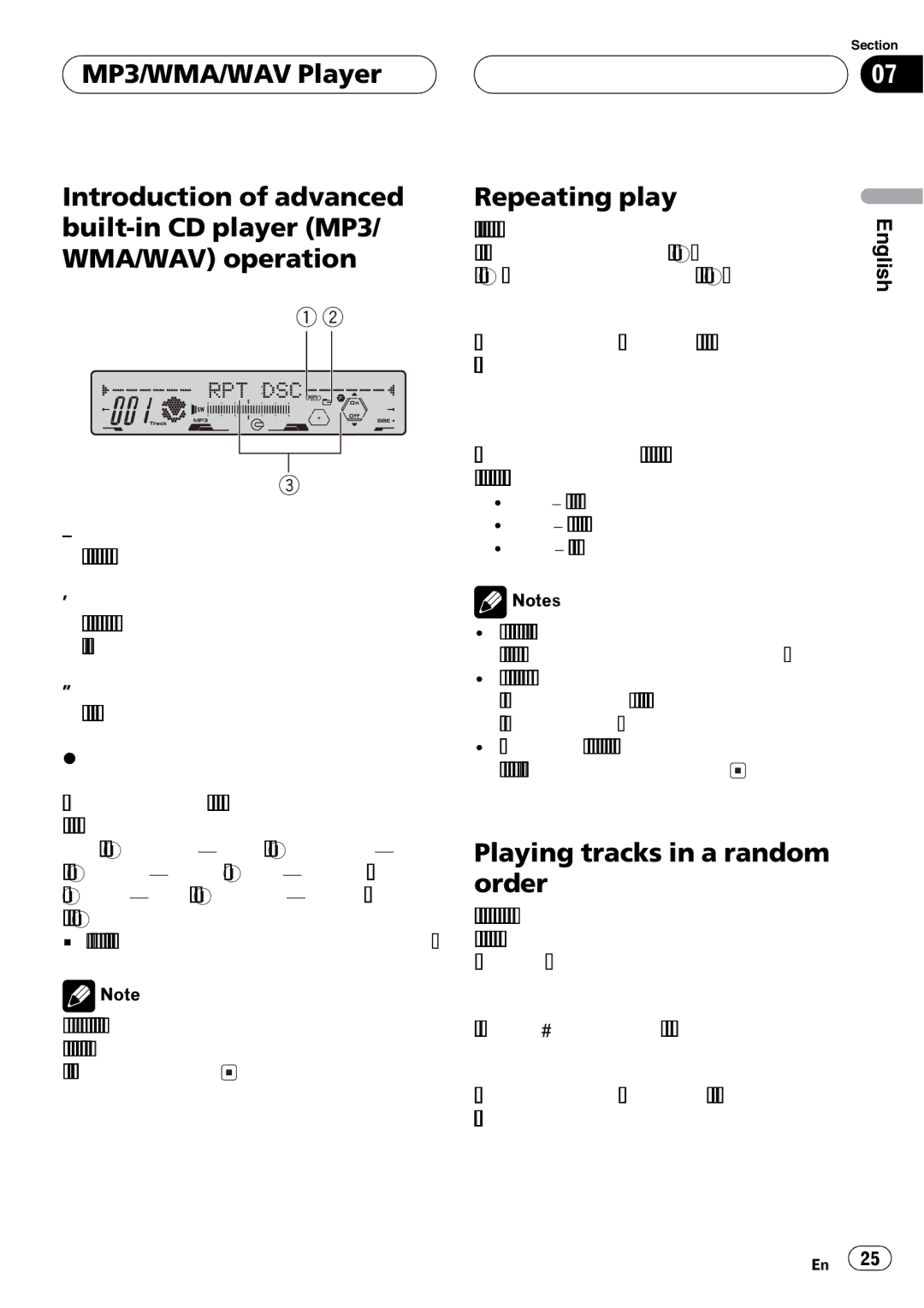 Pioneer FH-P5000MP operation manual 