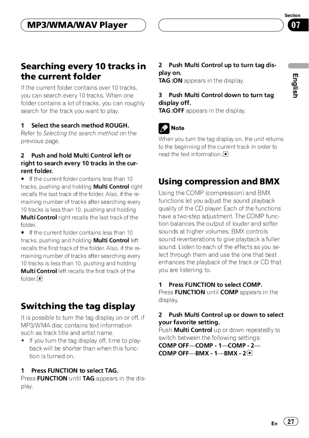 Pioneer FH-P5000MP operation manual 