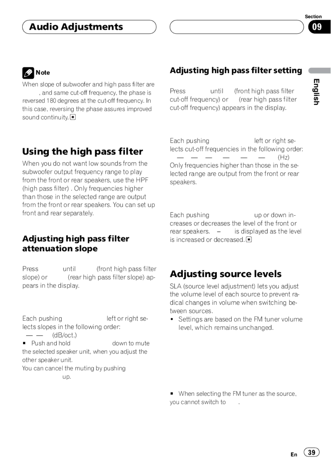 Pioneer FH-P5000MP operation manual 