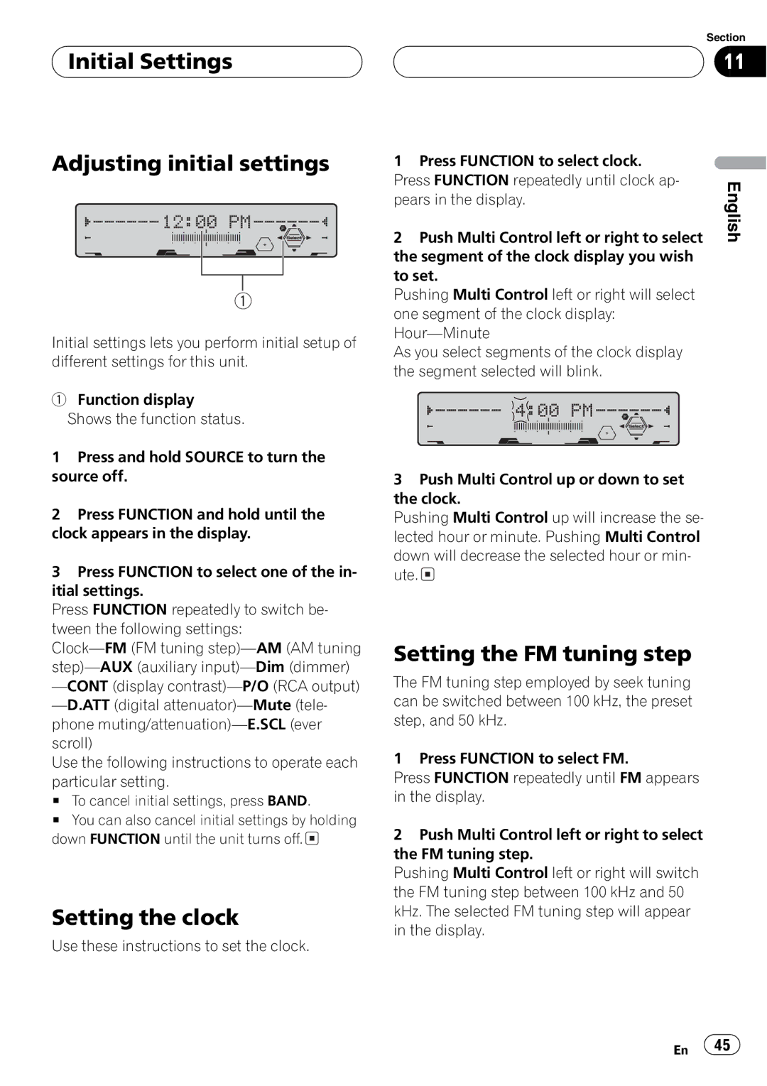 Pioneer FH-P5000MP operation manual 