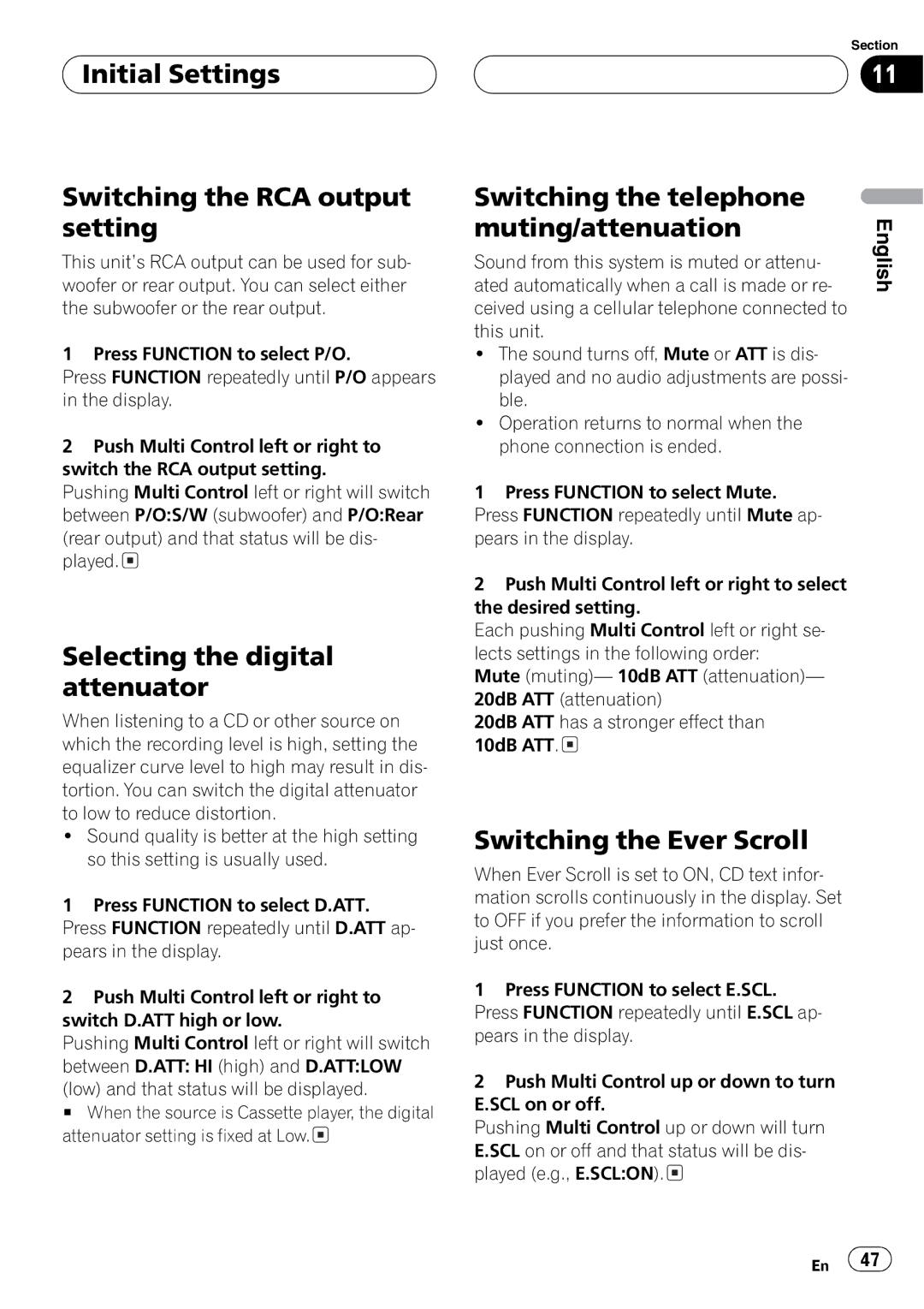 Pioneer FH-P5000MP operation manual 