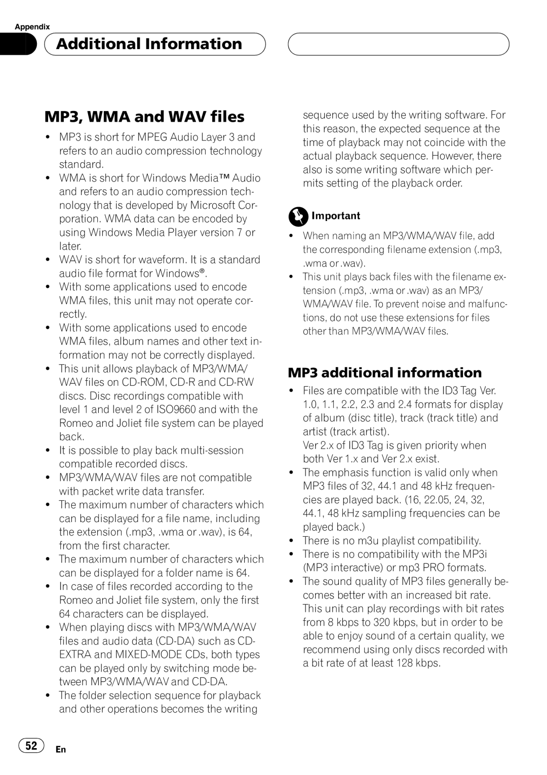 Pioneer FH-P5000MP operation manual 