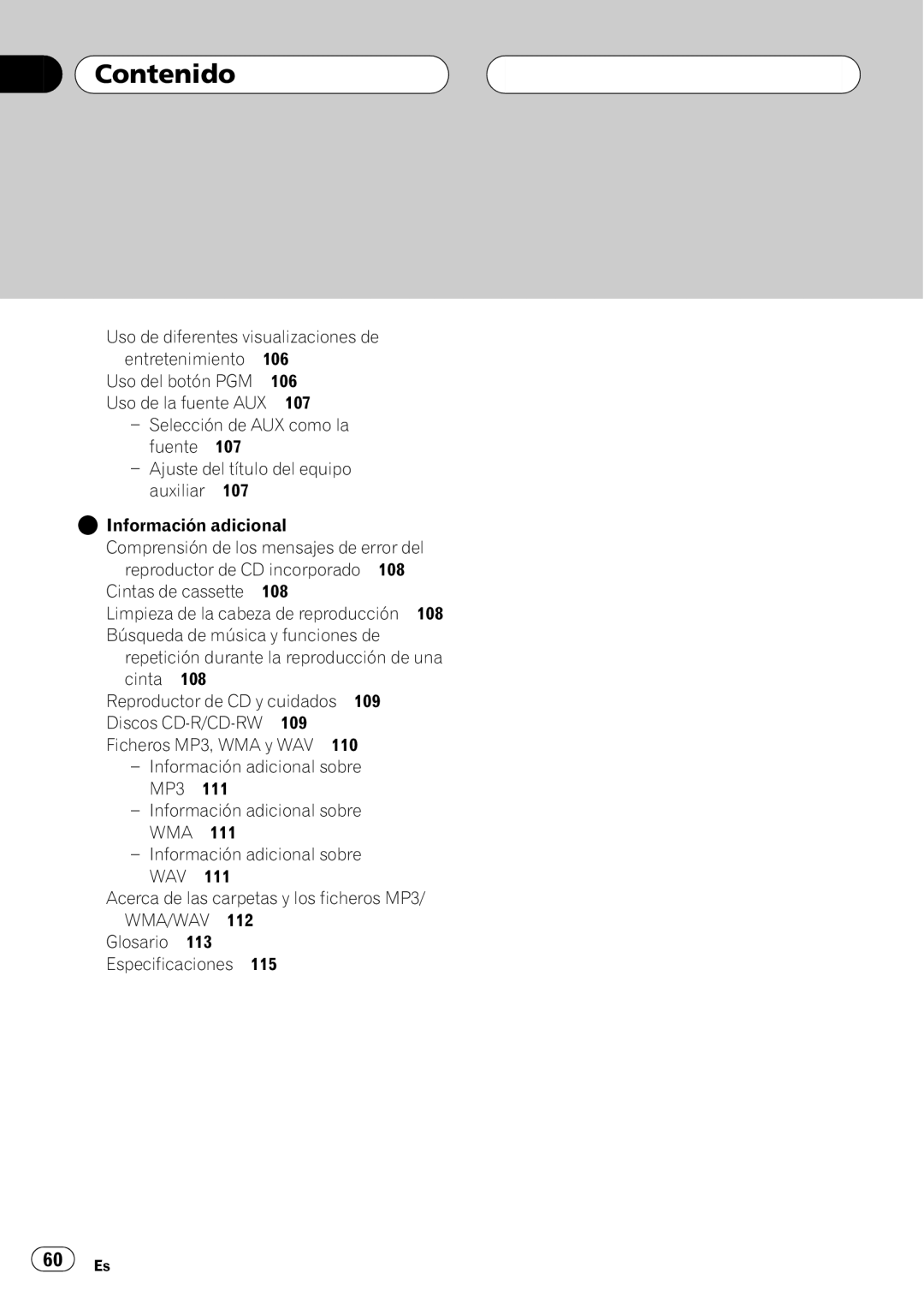 Pioneer FH-P5000MP operation manual + + 