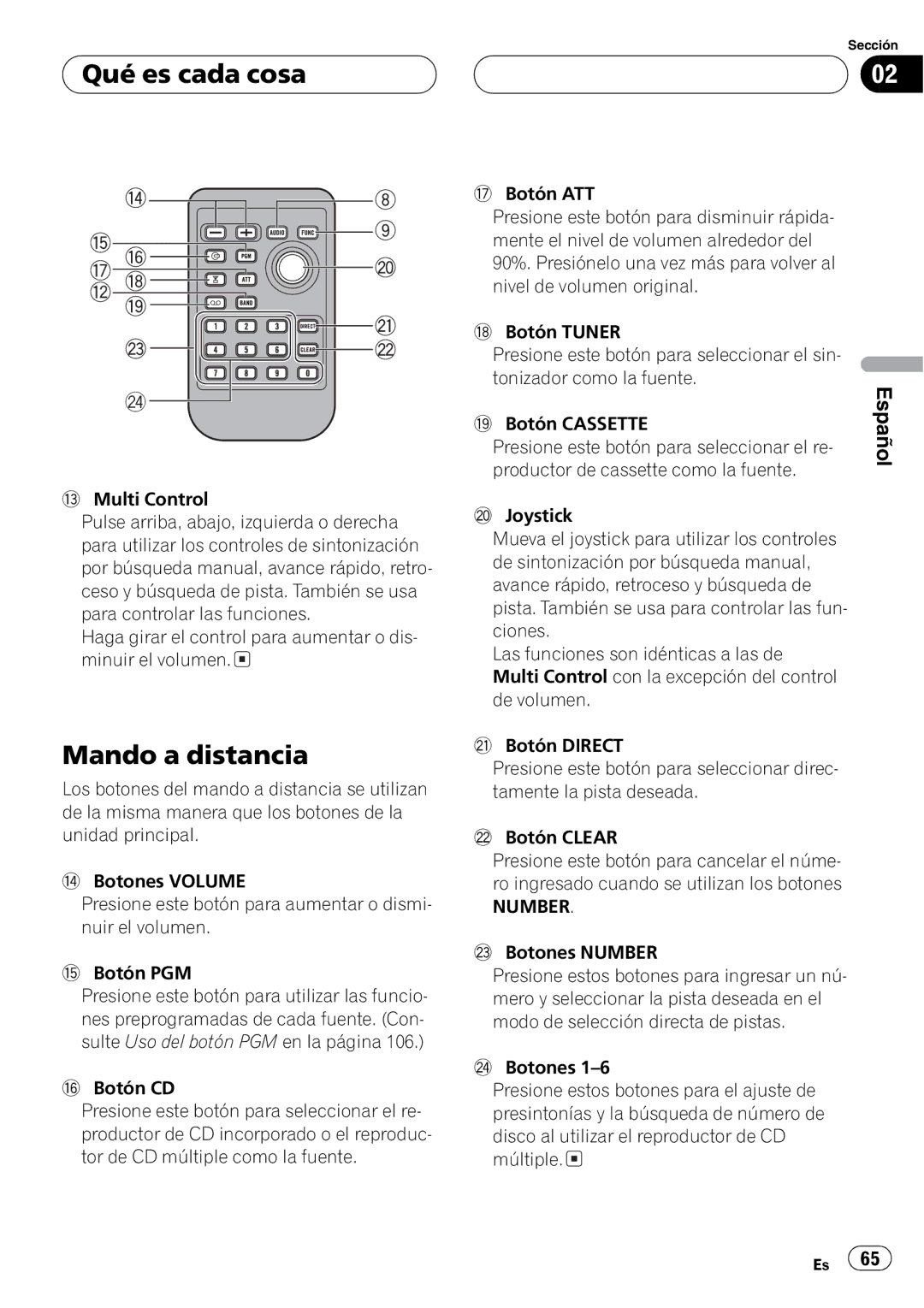 Pioneer FH-P5000MP operation manual 