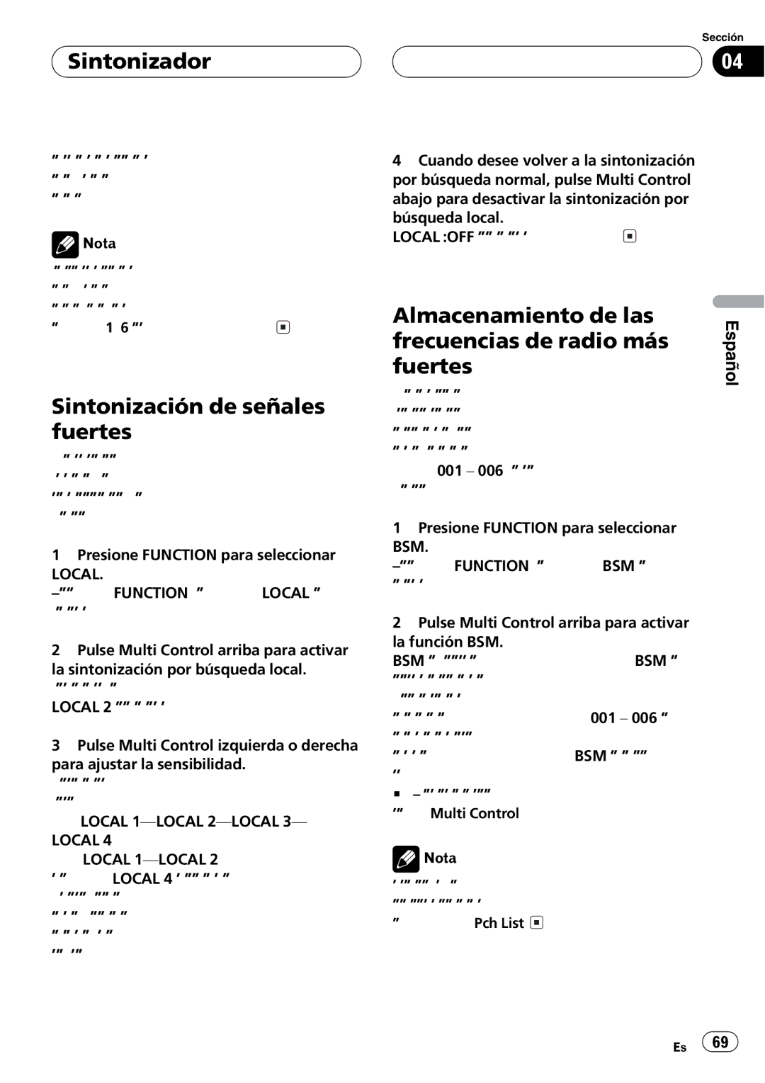 Pioneer FH-P5000MP operation manual 