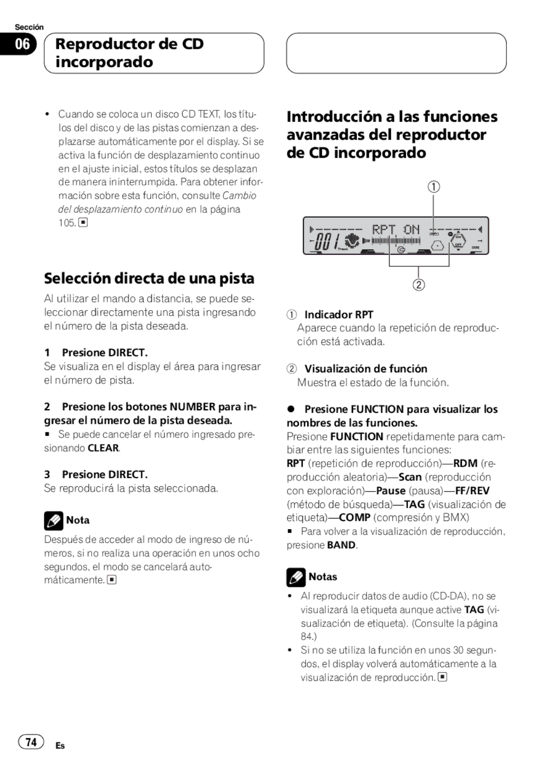 Pioneer FH-P5000MP operation manual + + 