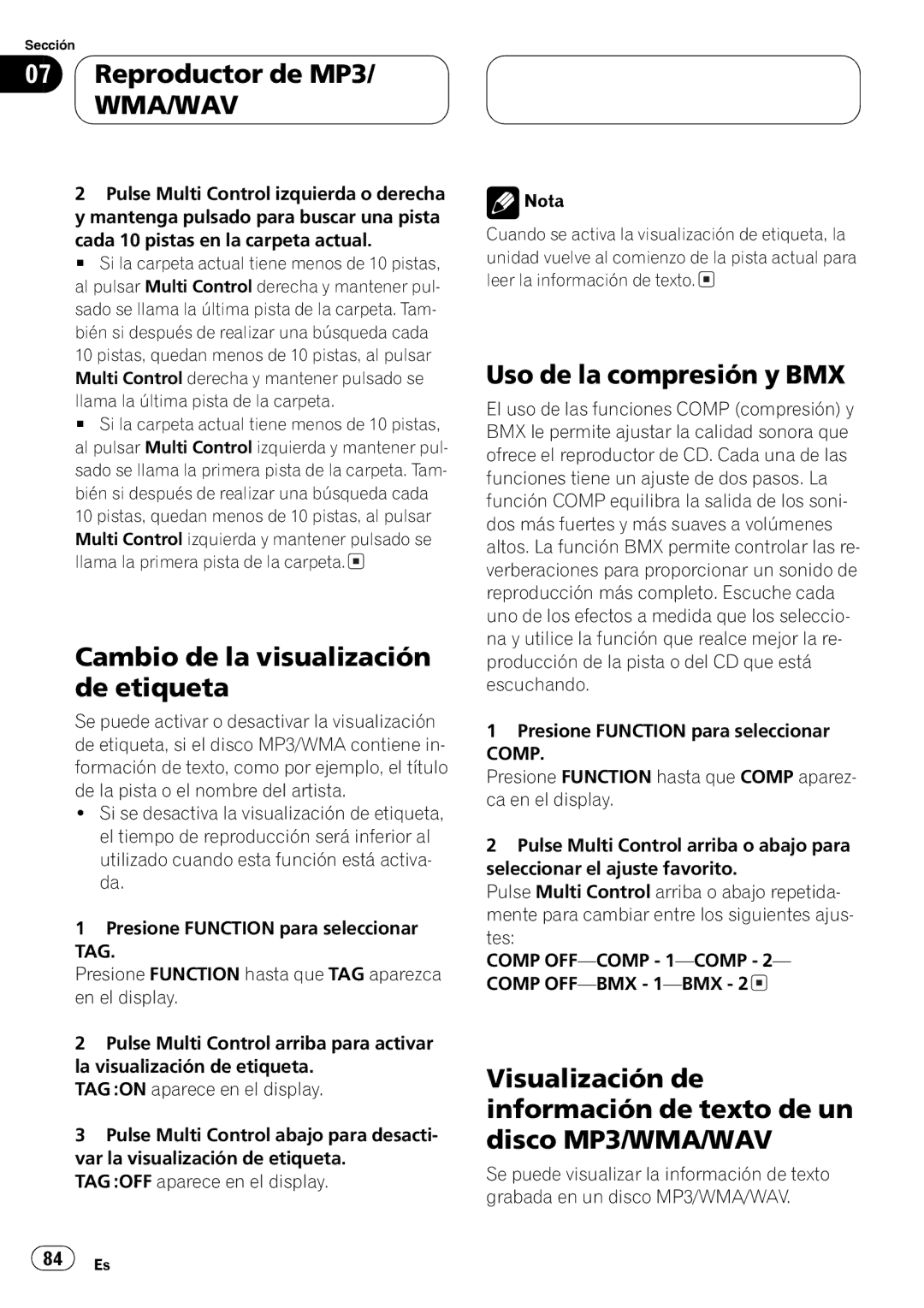 Pioneer FH-P5000MP operation manual + % 