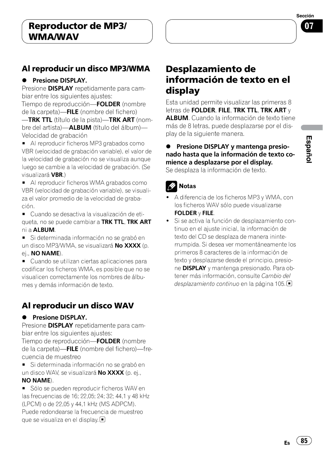 Pioneer FH-P5000MP operation manual + + 