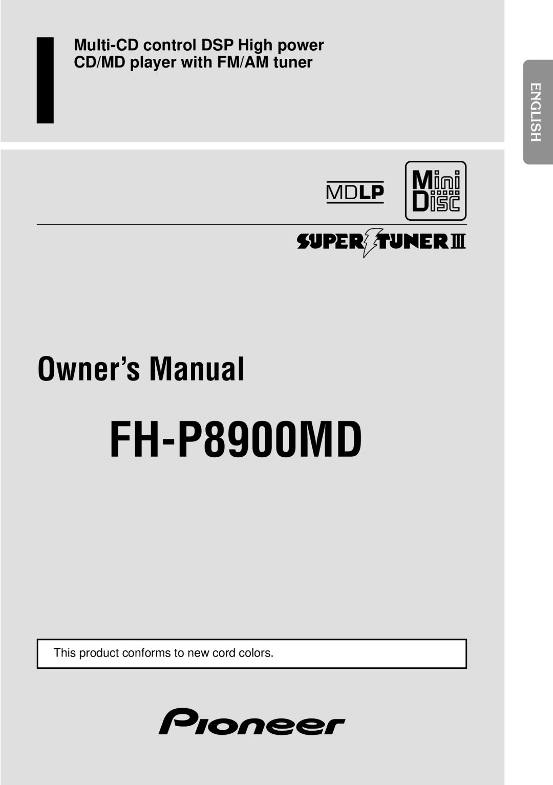 Pioneer FH-P8900MD operation manual 