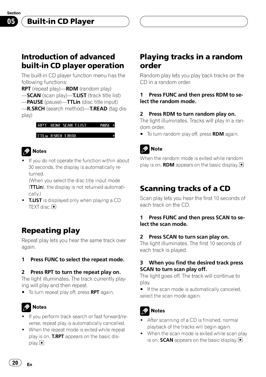 Pioneer FH-P9200MP operation manual 