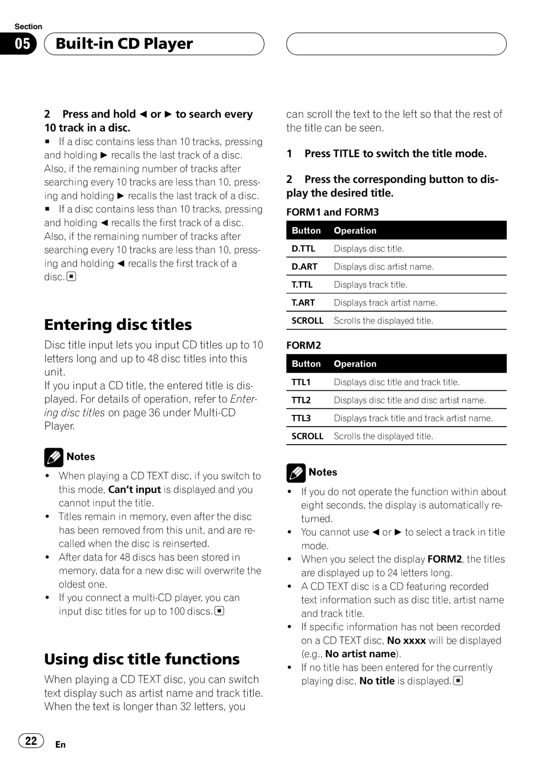 Pioneer FH-P9200MP operation manual 