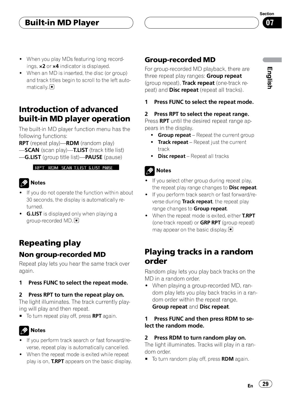 Pioneer FH-P9200MP operation manual 