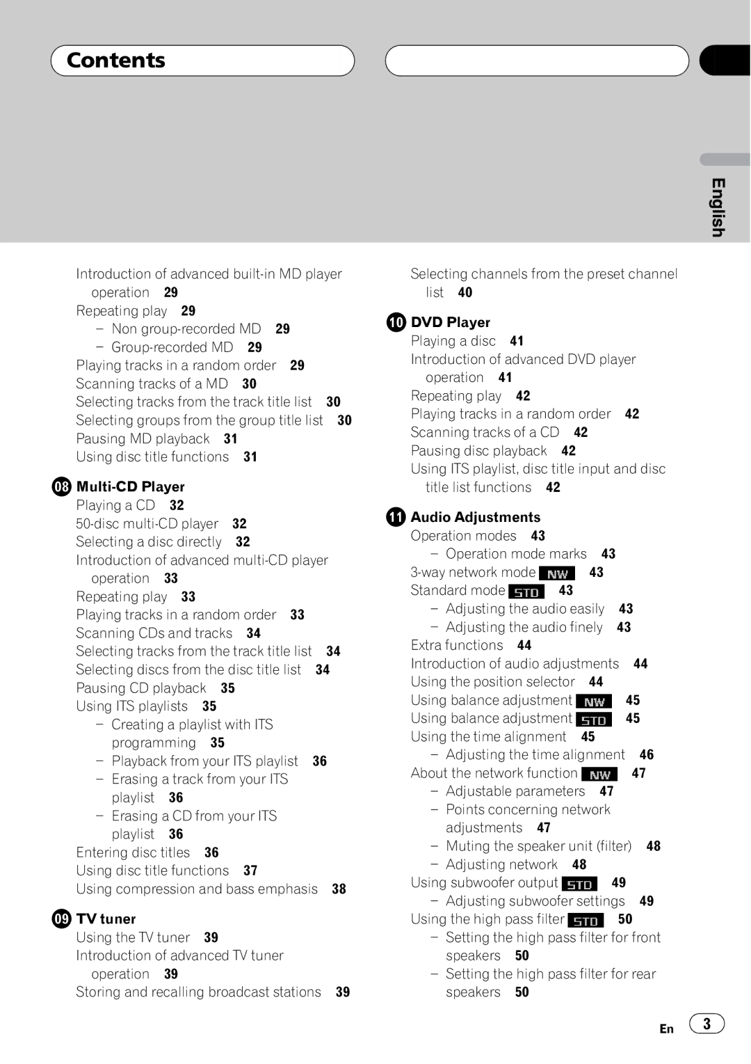 Pioneer FH-P9200MP operation manual 