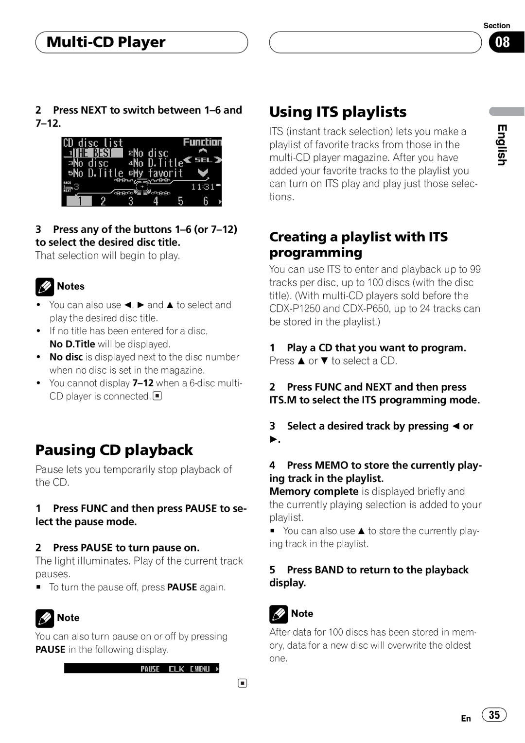 Pioneer FH-P9200MP operation manual 