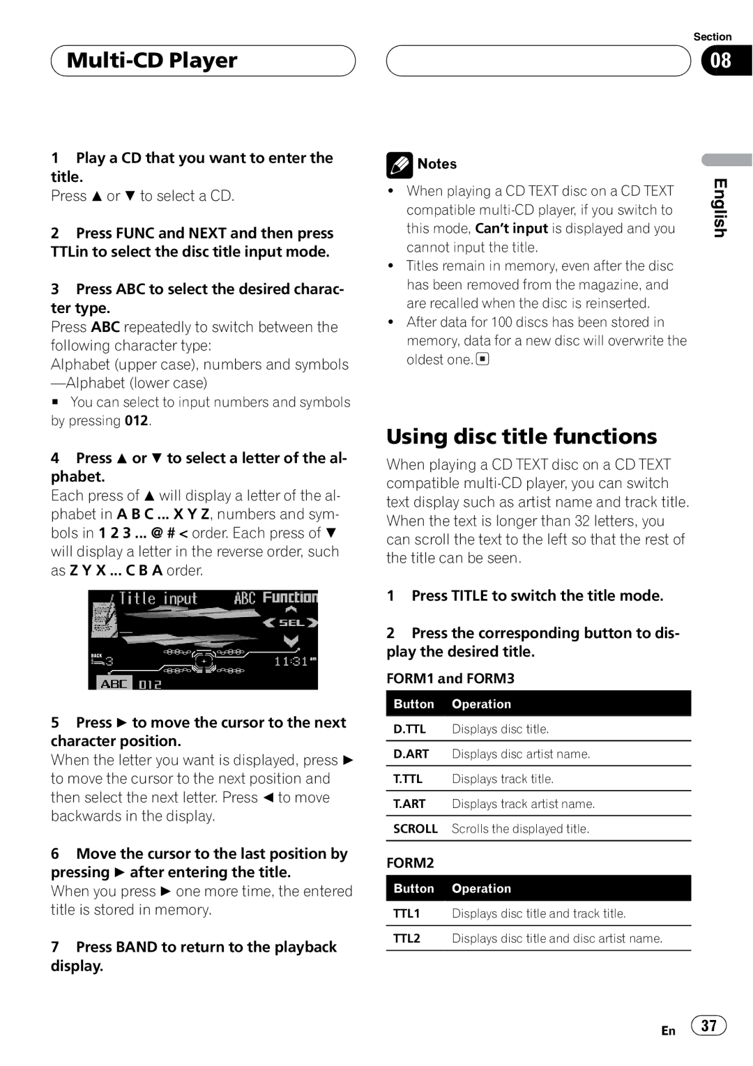 Pioneer FH-P9200MP operation manual 