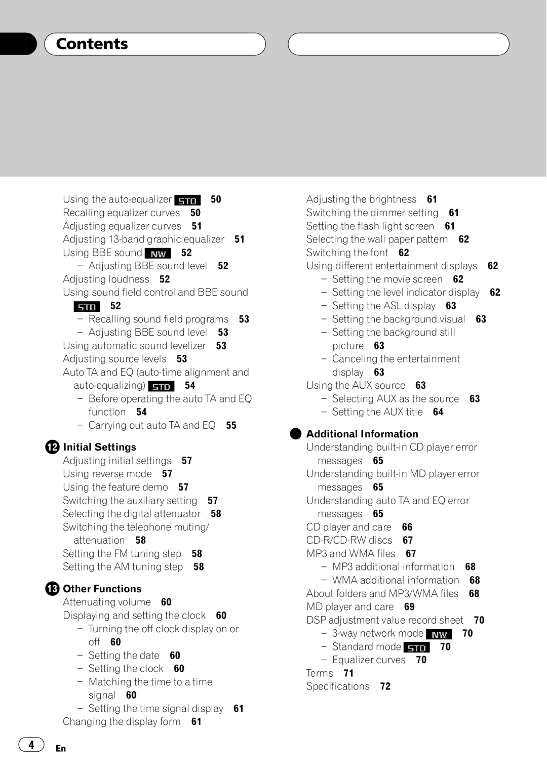 Pioneer FH-P9200MP operation manual 