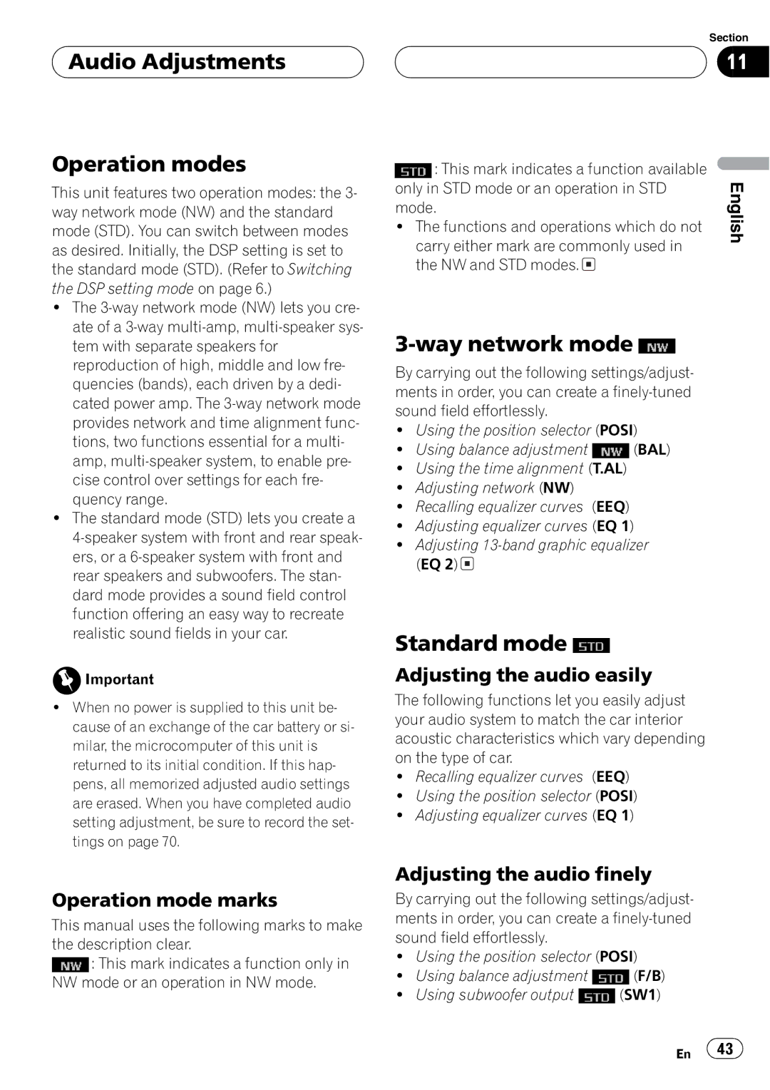 Pioneer FH-P9200MP operation manual 