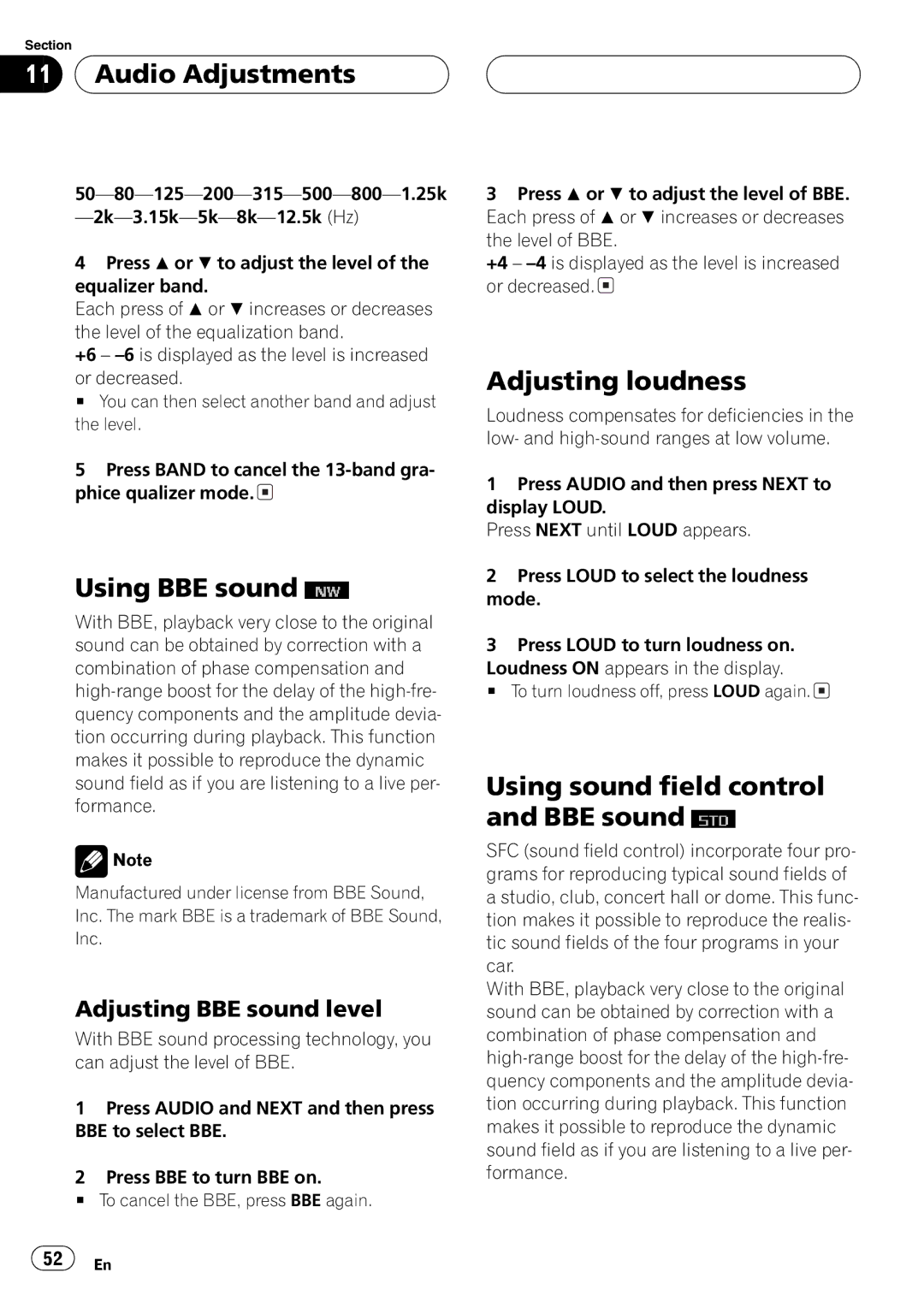 Pioneer FH-P9200MP operation manual 